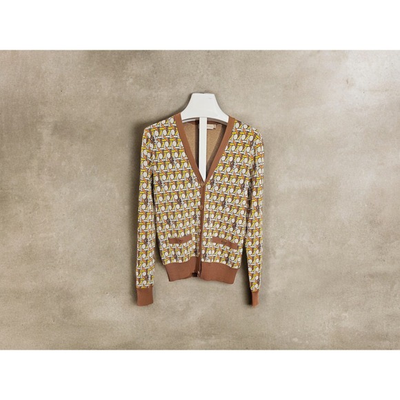 Tory Burch Sweaters - Tory Burch Madeline Basket Weave Cardigan NWOT
